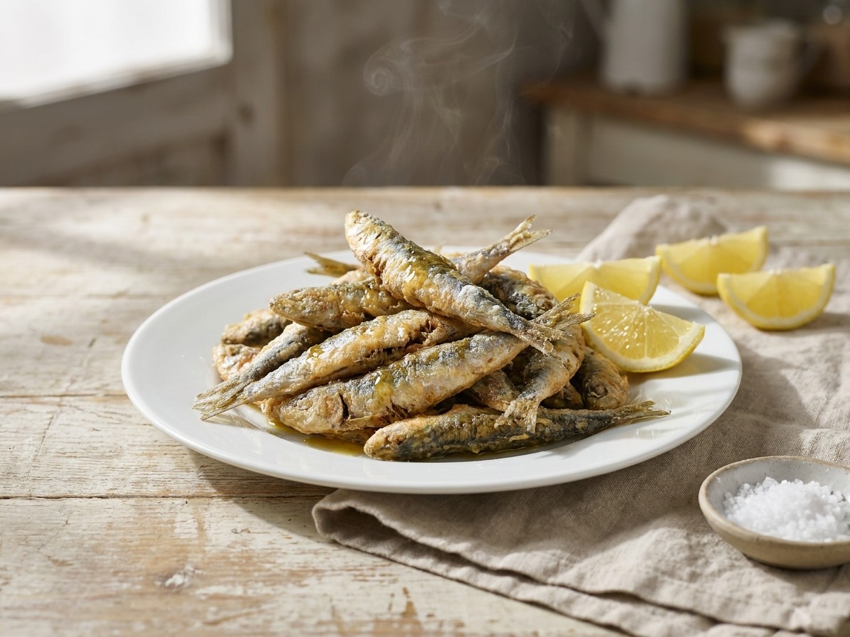 Crispy Fried Fresh Sardines