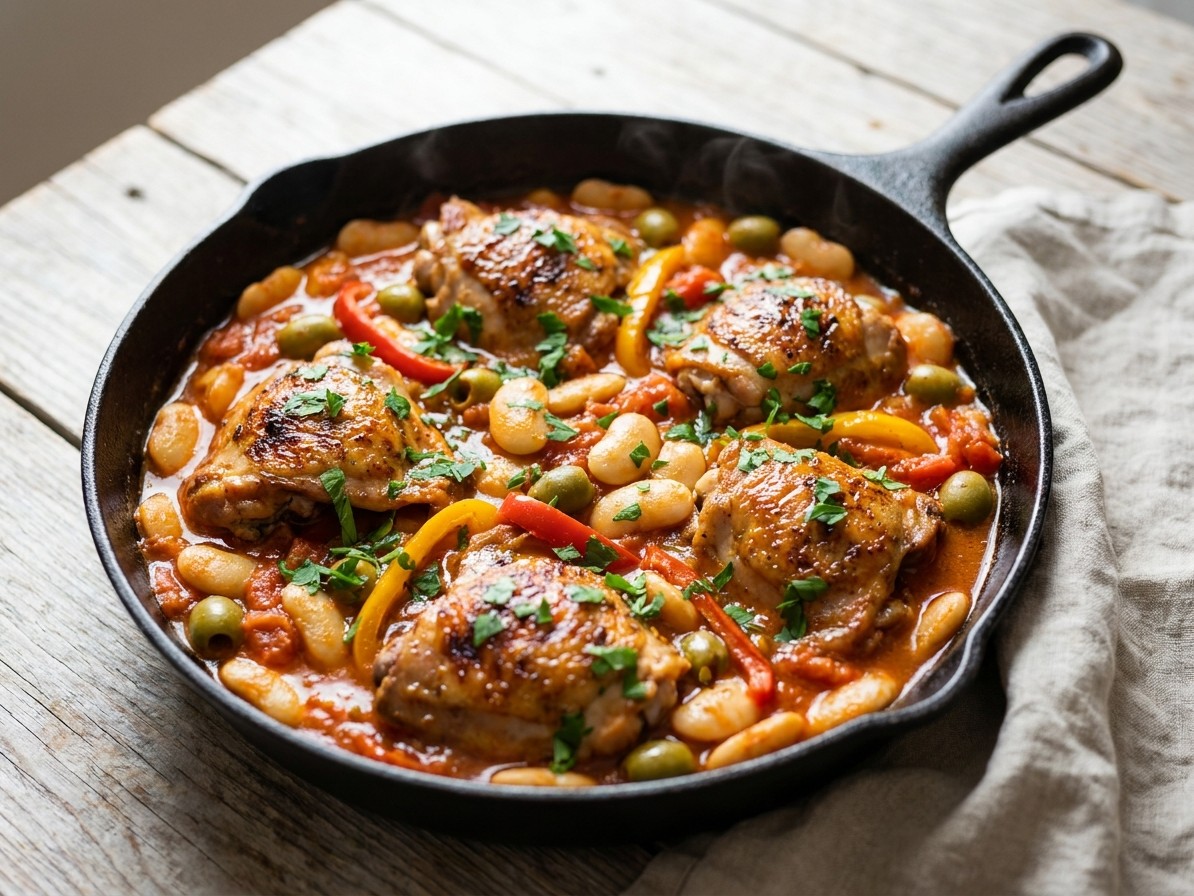 Easy Spanish Chicken with Chorizo and Butter Beans