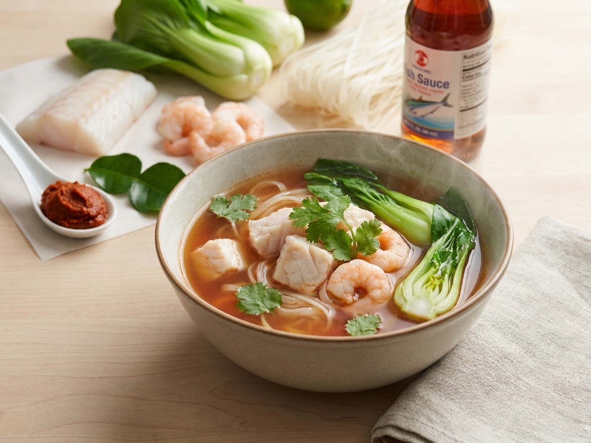 Thai-Style Fish Broth with Greens