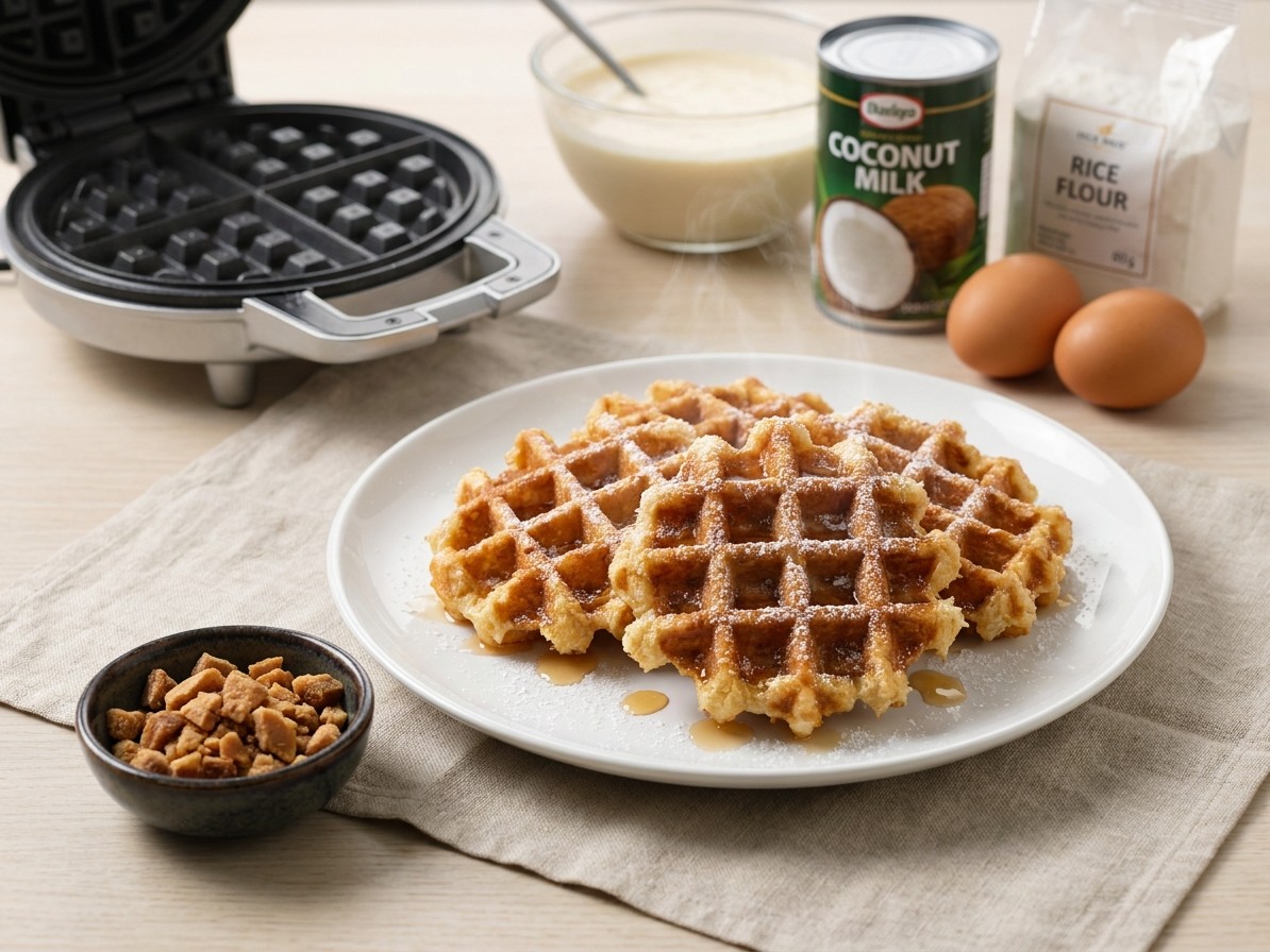 Cambodian Coconut Waffles (Num Poum)