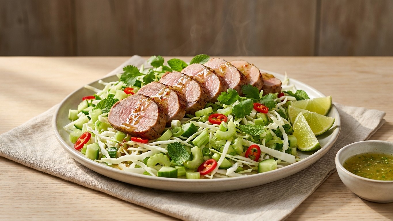 Vietnamese Pork Salad with Lime Chili Dressing