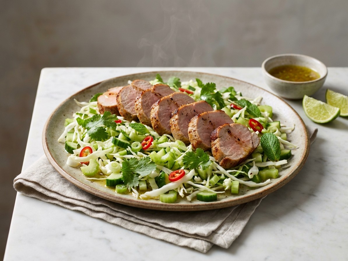 Vietnamese Pork Salad with Lime Chili Dressing
