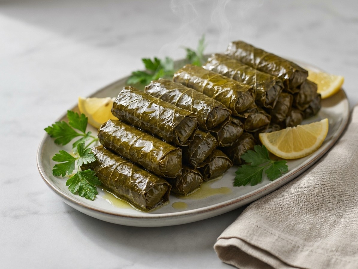 Albanian Dolma Japrak (Stuffed Grape Leaves)