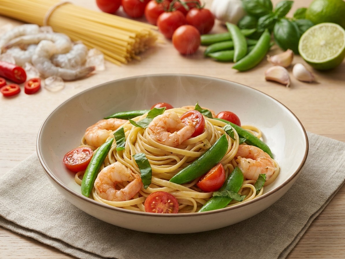 Chili Prawn Linguine