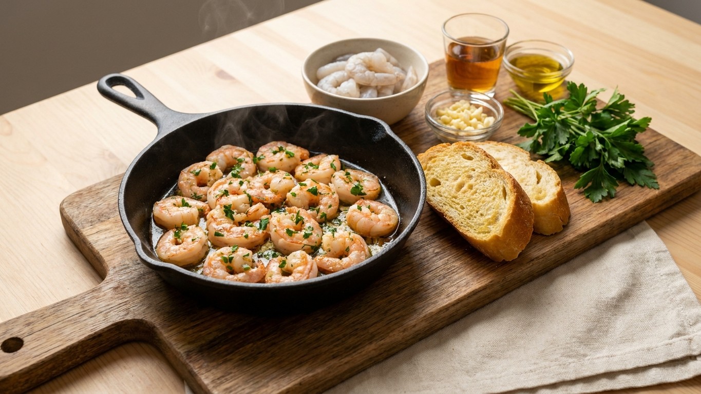 Garlicky Sherry Shrimp