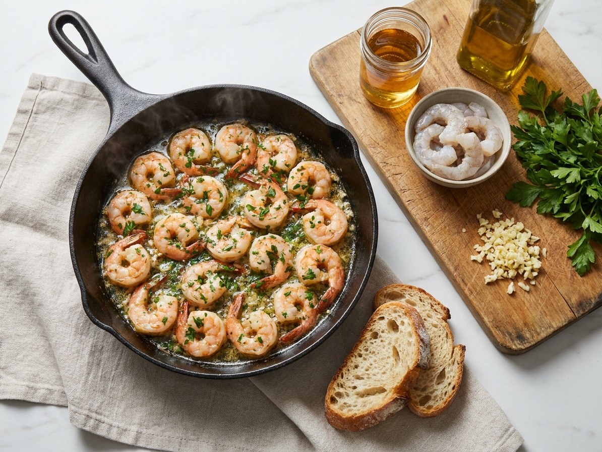 Garlicky Sherry Shrimp