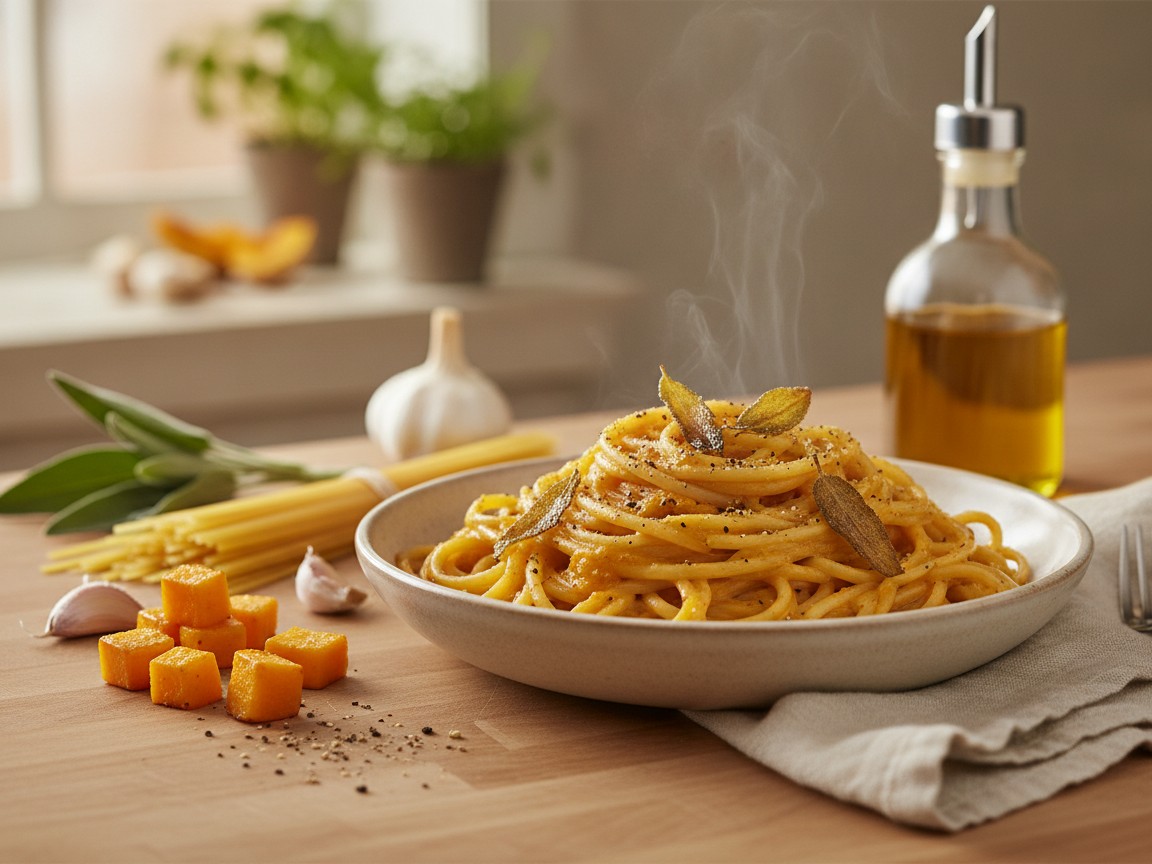 Creamy Roasted Squash Linguine