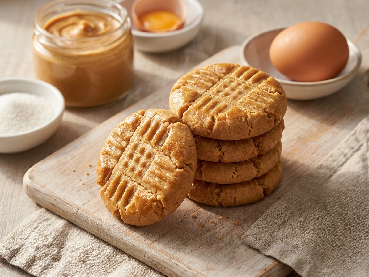 3-Ingredient Peanut Butter Cookies