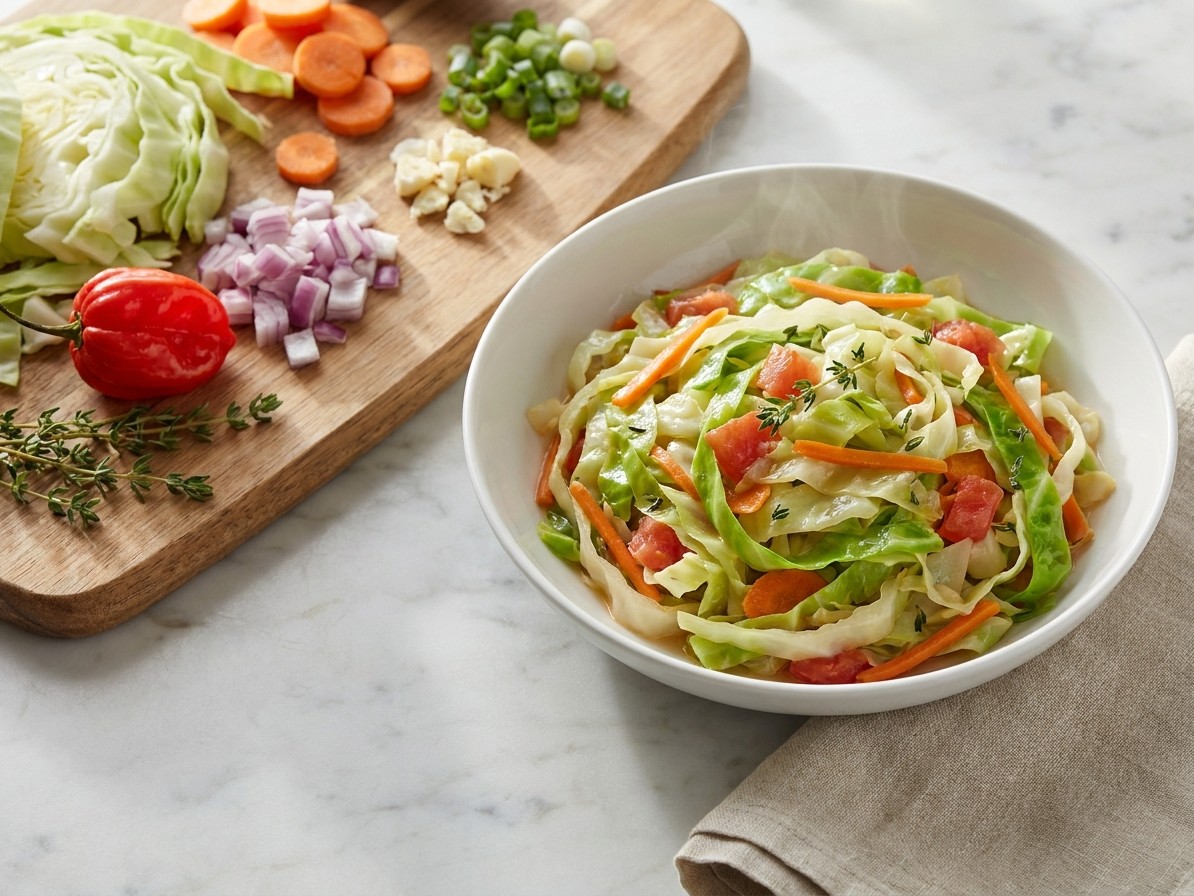 Jamaican Steamed Cabbage