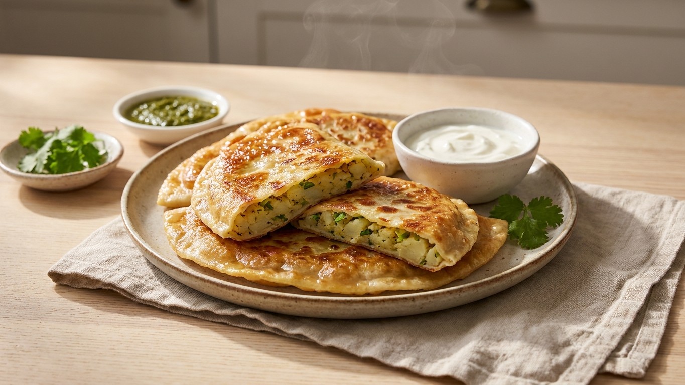 Afghan Bolani with Potato Filling