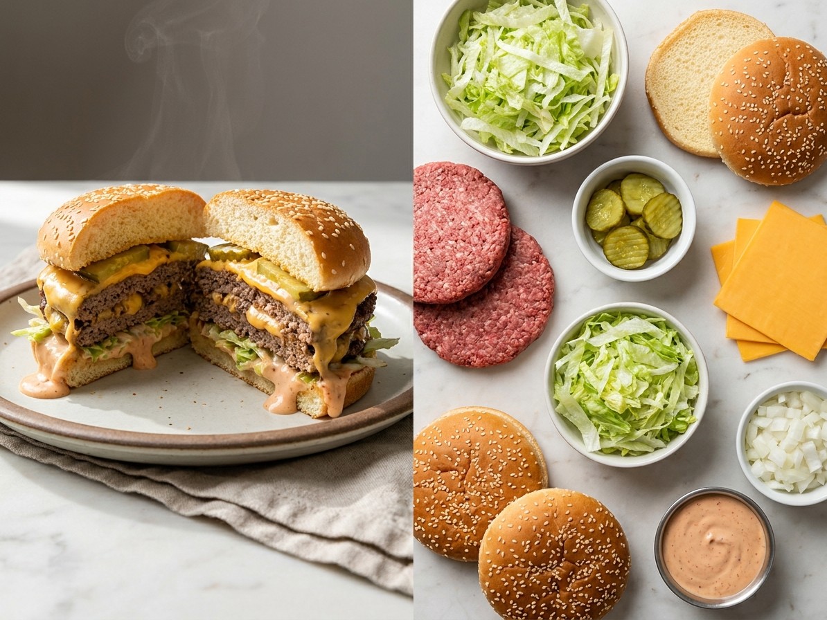 Homemade Big Mac Burgers