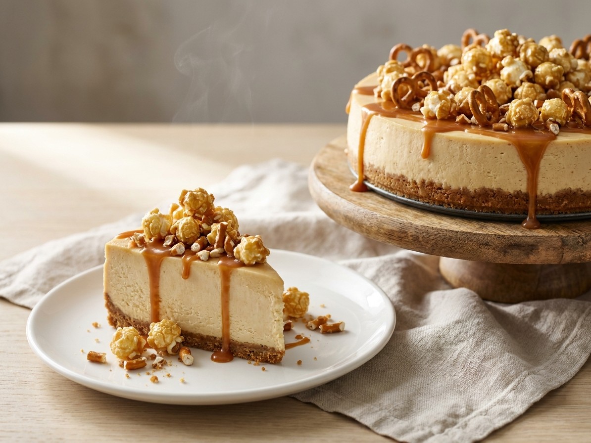 No-Bake Salted Caramel Cheesecake