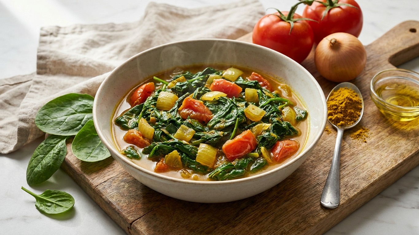 Botswana-Style Curried Spinach (Morogo)