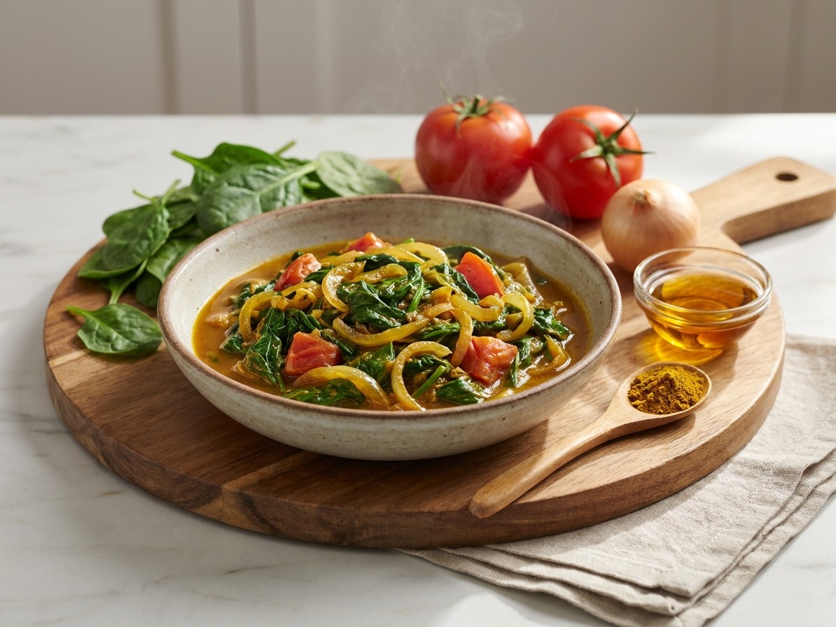 Botswana-Style Curried Spinach (Morogo)