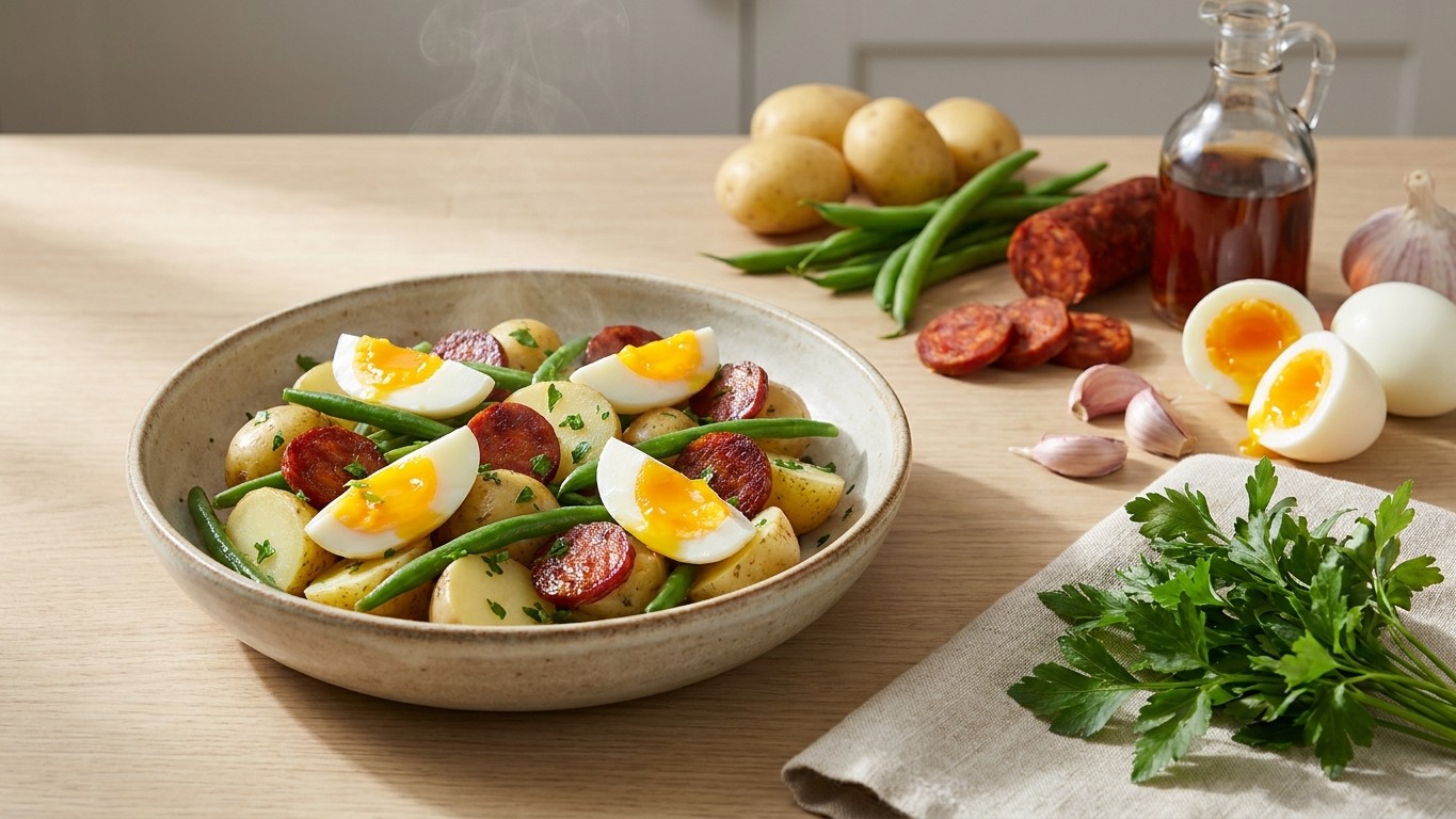 Chorizo and Soft-Boiled Egg Salad