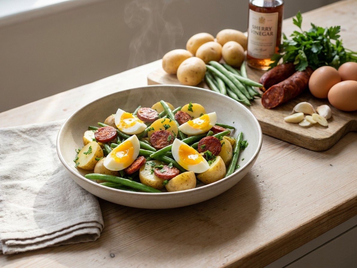 Chorizo and Soft-Boiled Egg Salad