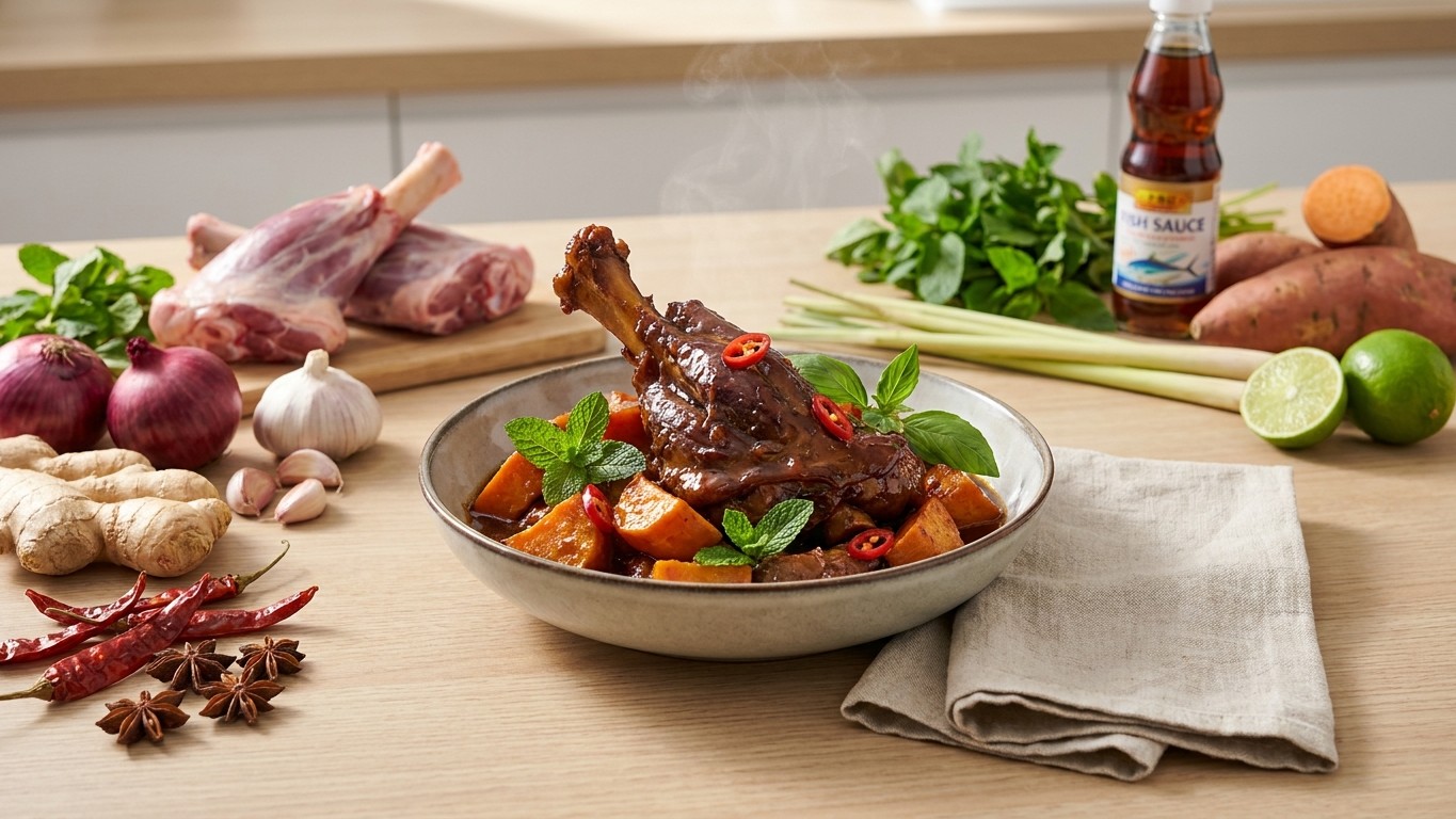 Vietnamese Lamb Shanks with Sweet Potatoes