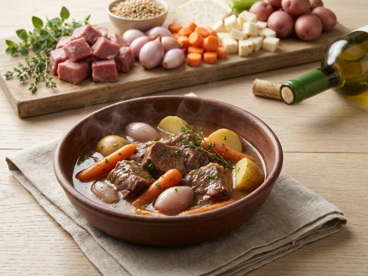 Hearty Irish Lamb Stew with Wheat Berries