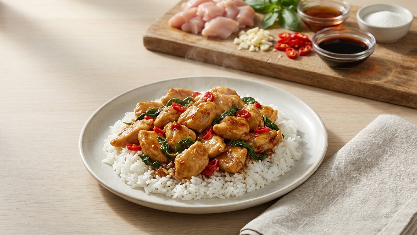 Thai Stir-Fried Chicken with Chilies and Basil