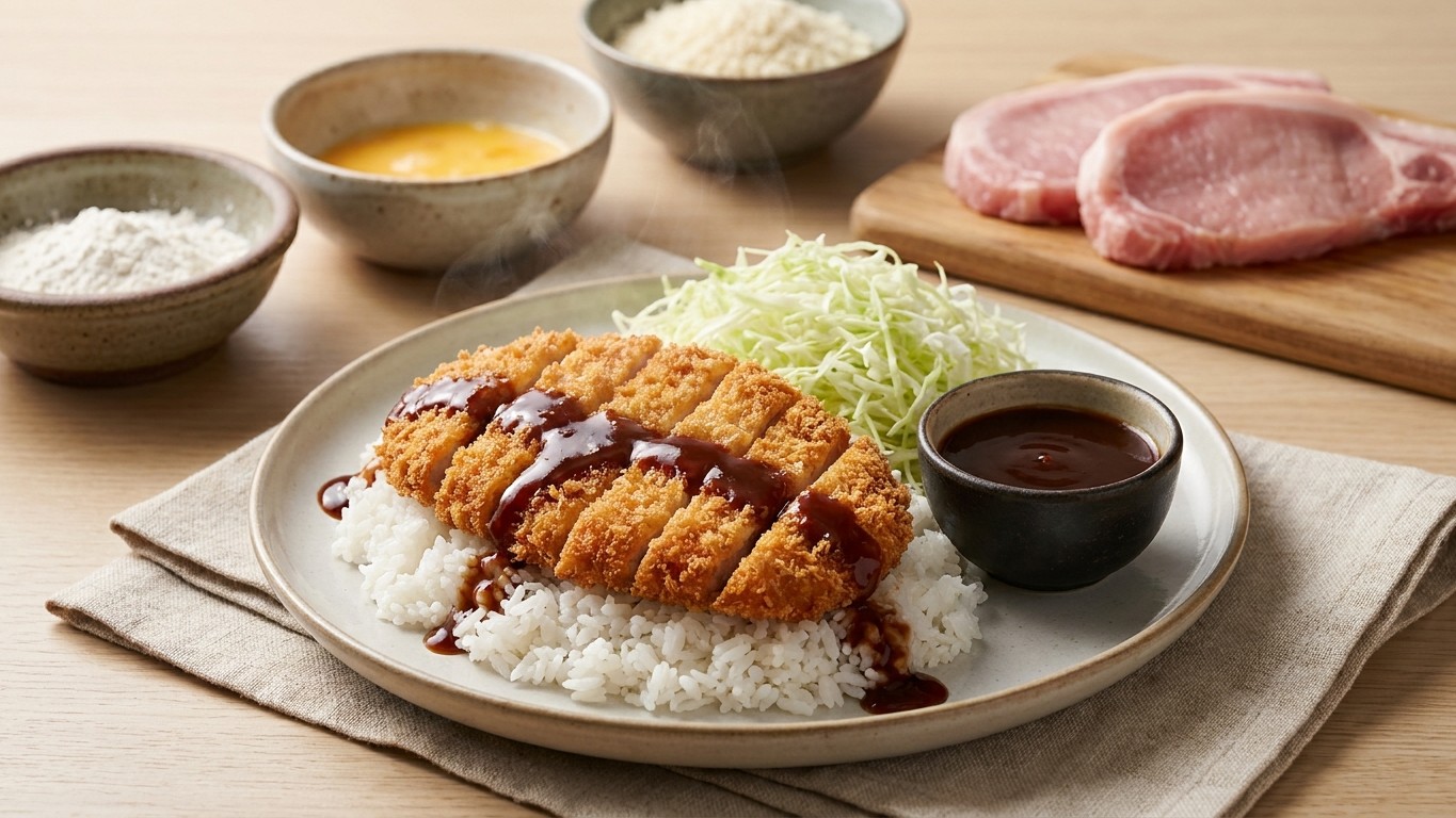 Crispy Tonkatsu Pork with Homemade Katsu Sauce