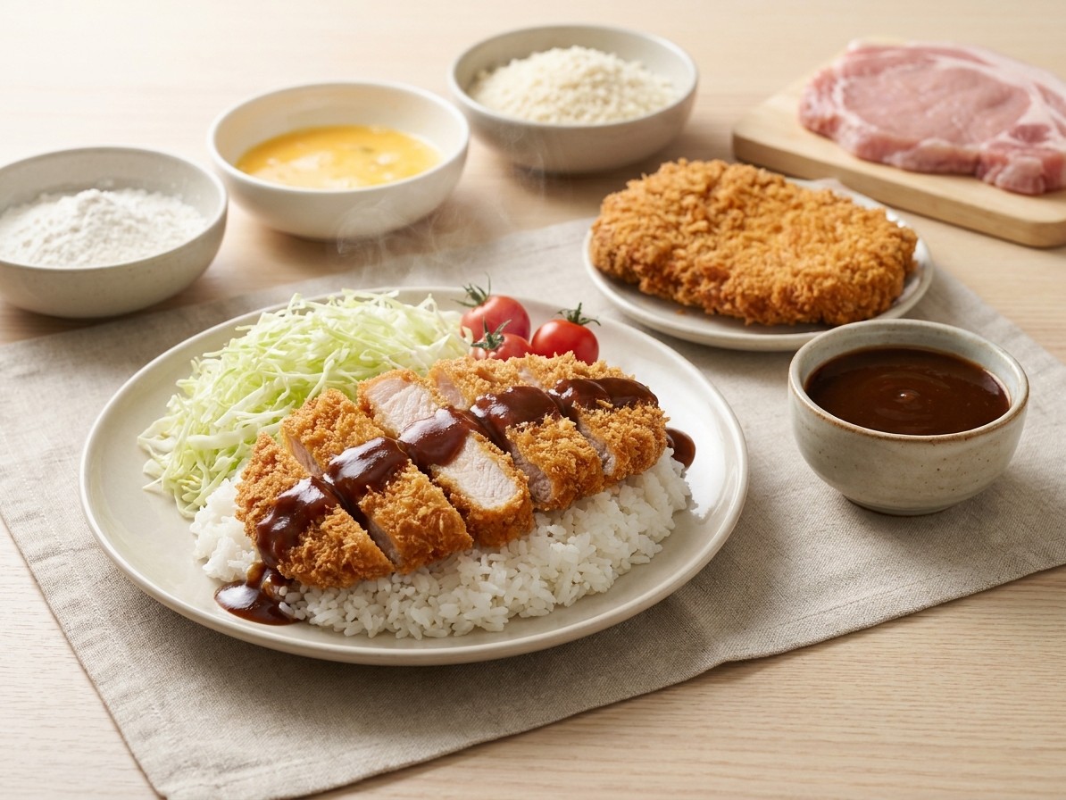 Crispy Tonkatsu Pork with Homemade Katsu Sauce