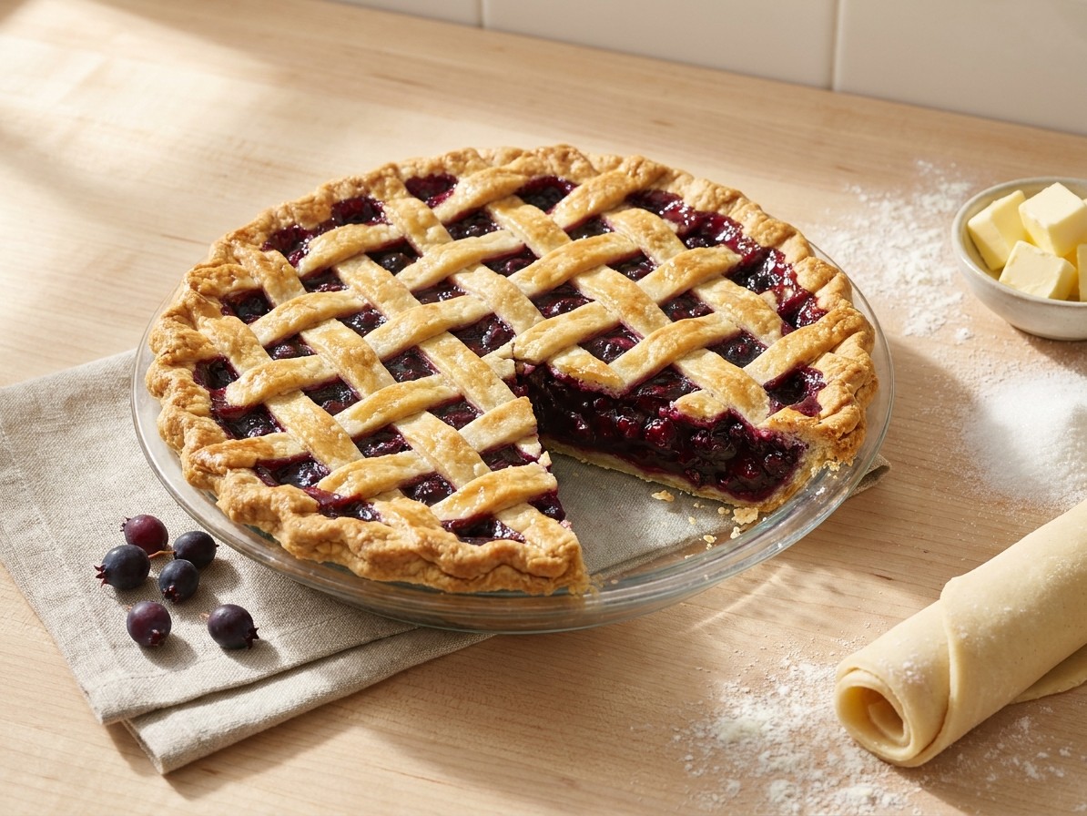Saskatoon Berry Pie