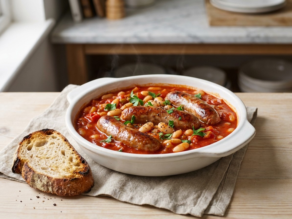 Bean and Sausage Hotpot