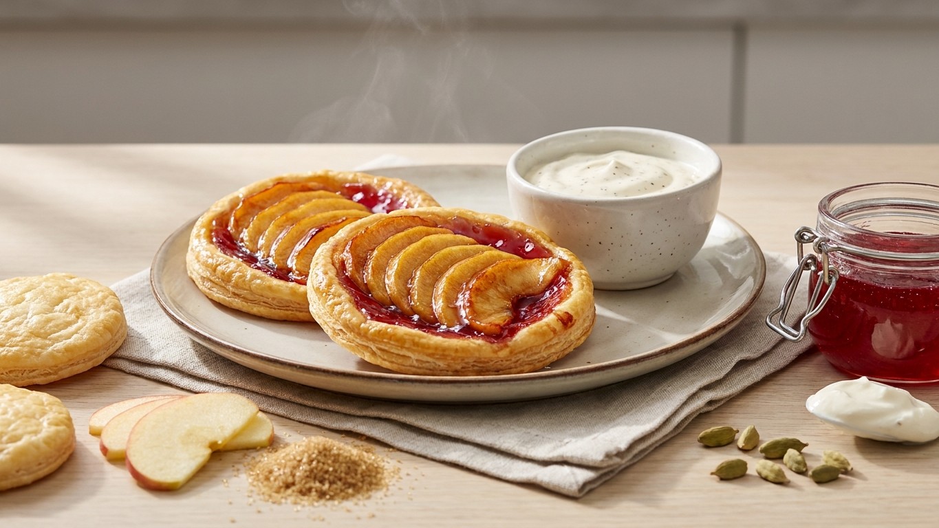 Chinon Apple Tarts with Cardamom Cream