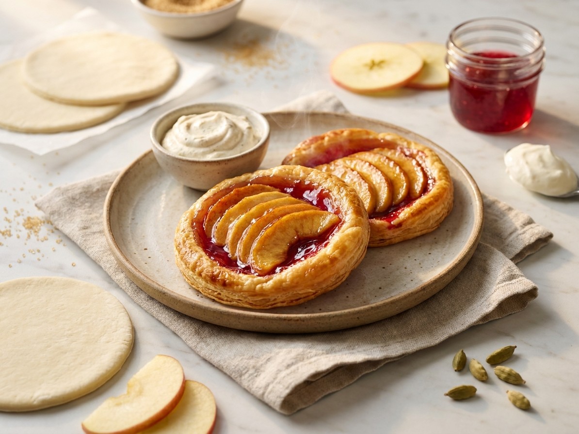 Chinon Apple Tarts with Cardamom Cream