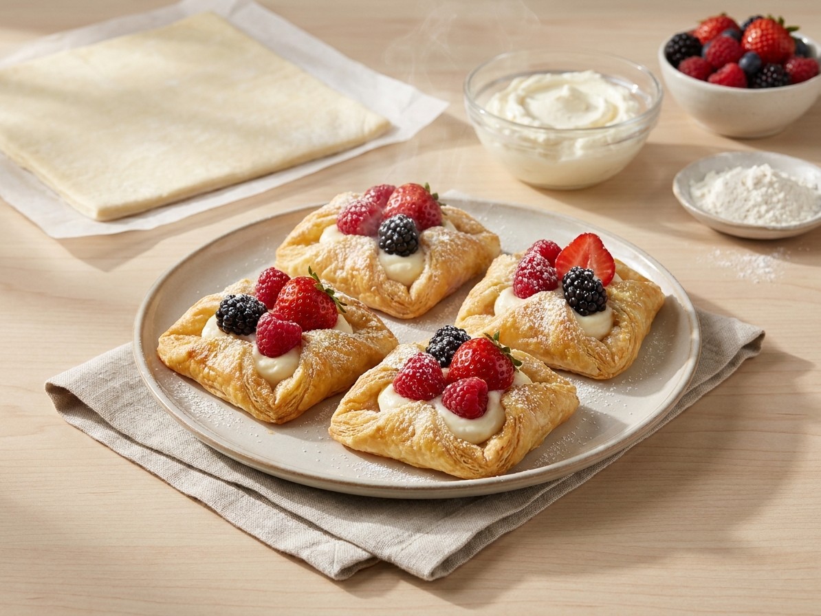 Fruit and Cream Cheese Breakfast Pastries