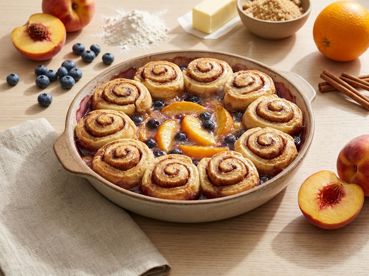 Peach and Blueberry Grunt
