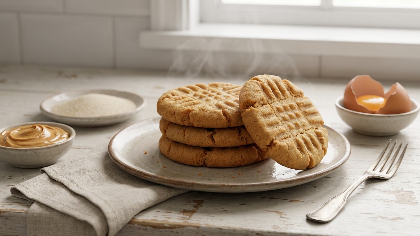 3-Ingredient Peanut Butter Cookies