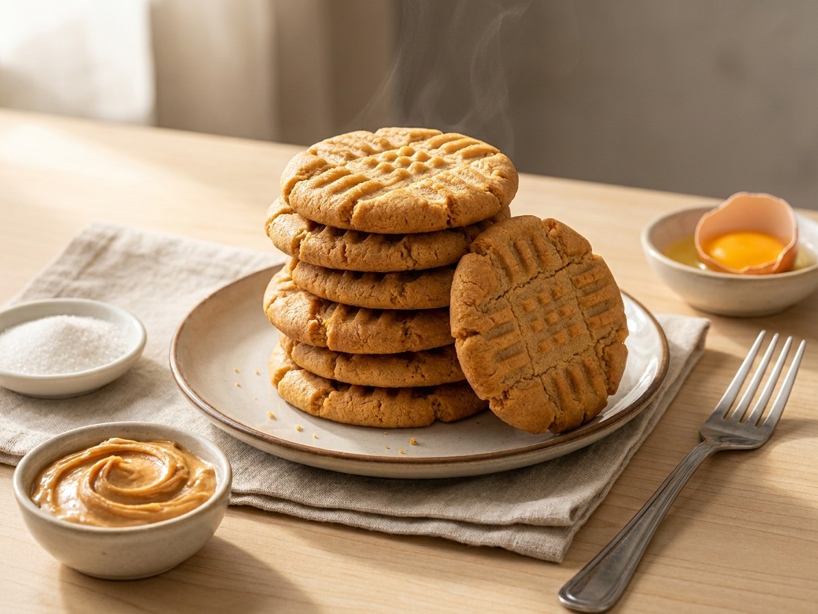 3-Ingredient Peanut Butter Cookies