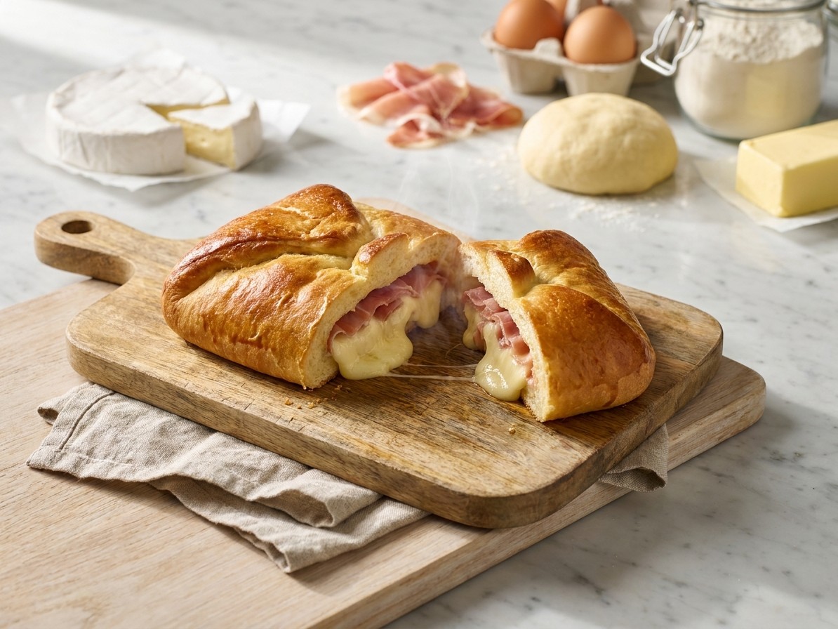 Brie Wrapped in Prosciutto and Brioche