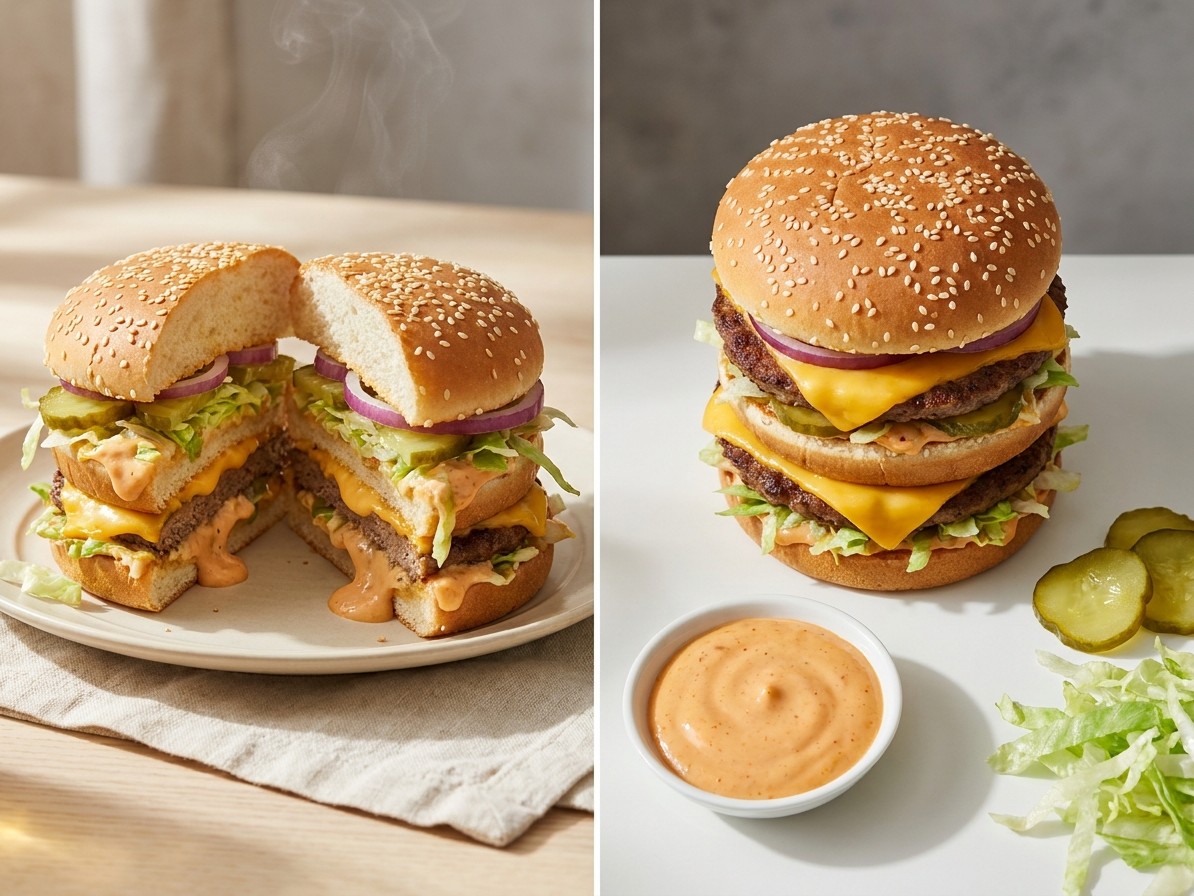 Homemade Big Mac Burgers
