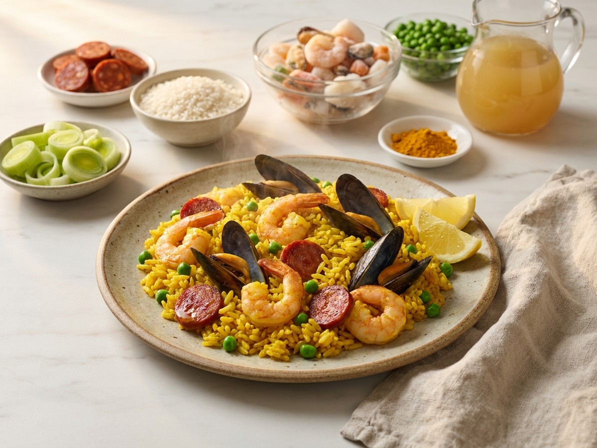 Easy Seafood Rice (One-Pan Spanish Style)