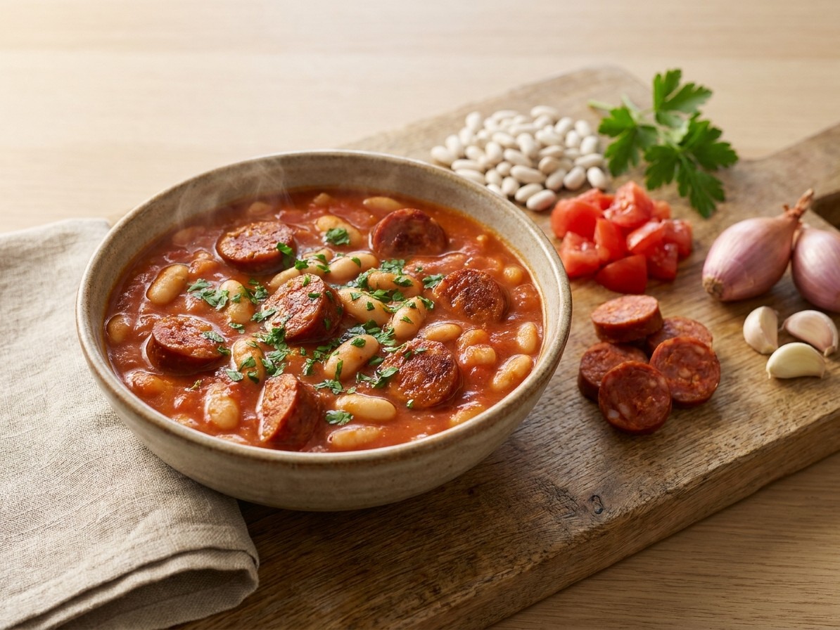 Croatian Bean Stew with Chorizo