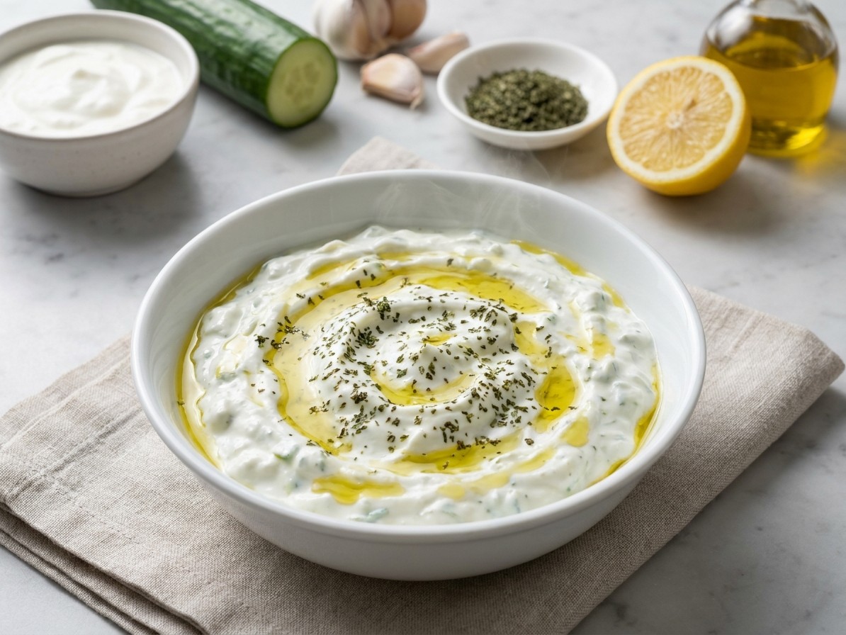 Turkish Cacik (Cool Cucumber Yogurt Dip)