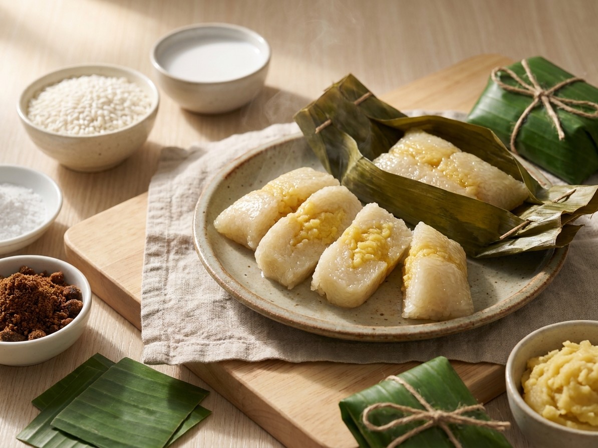 Num Ansom (Cambodian Sticky Rice Cakes)