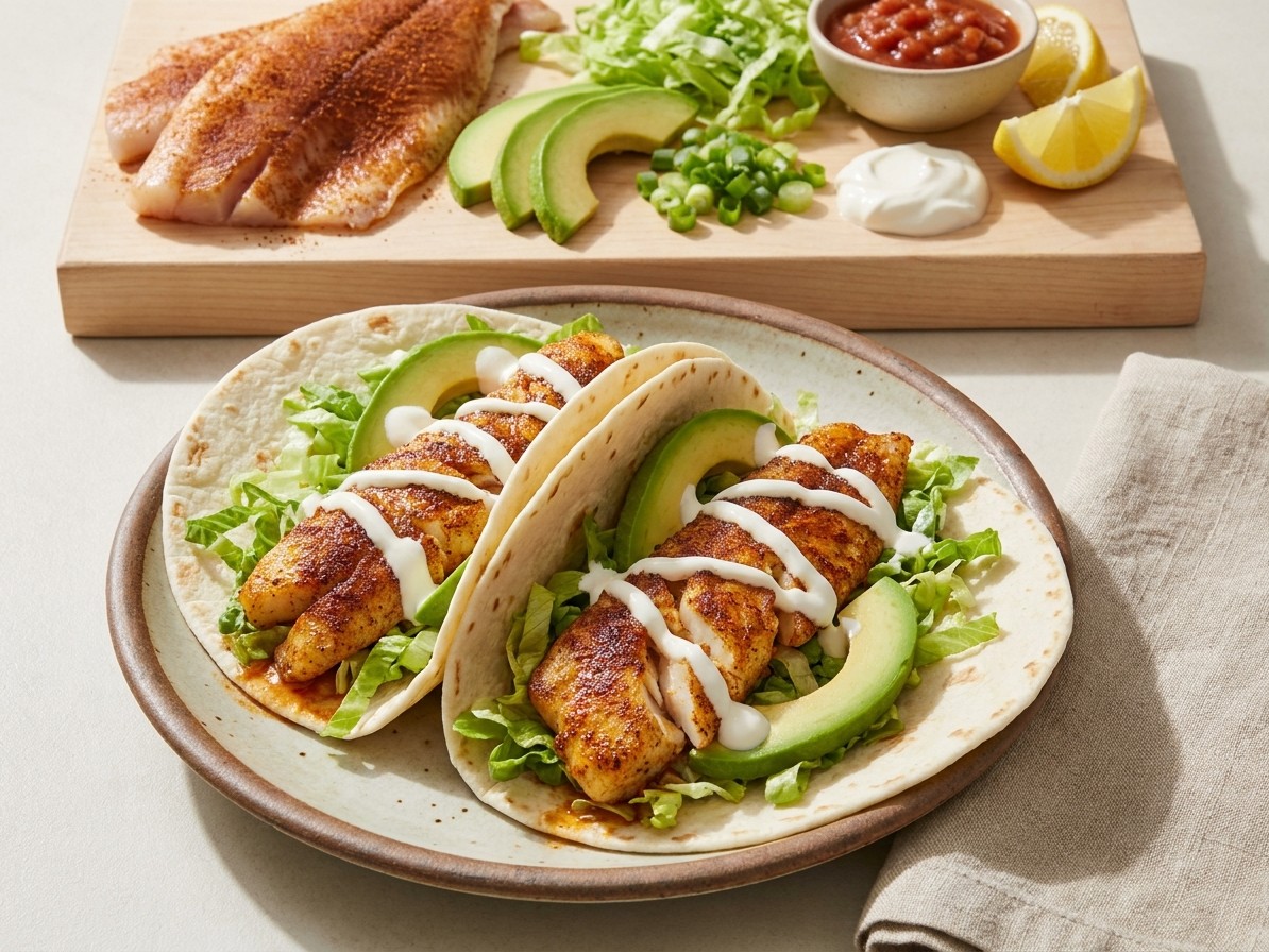 Cajun Spiced Fish Tacos