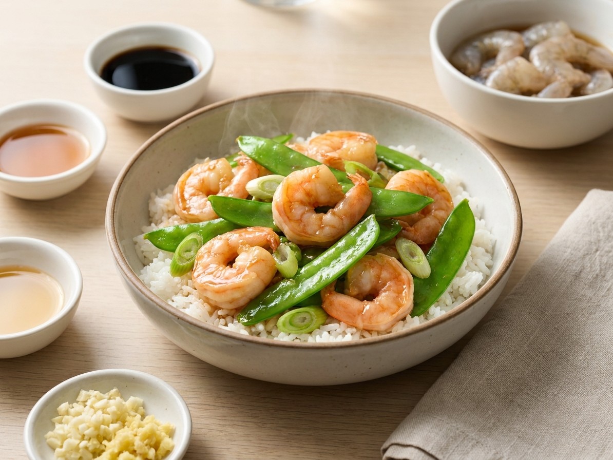Shrimp with Snow Peas