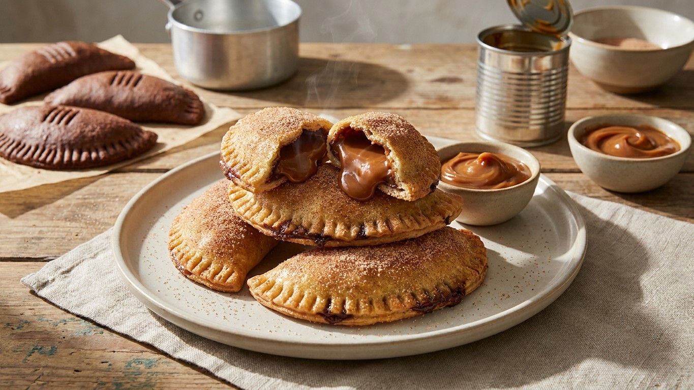 Chocolate Empanadas with Dulce de Leche