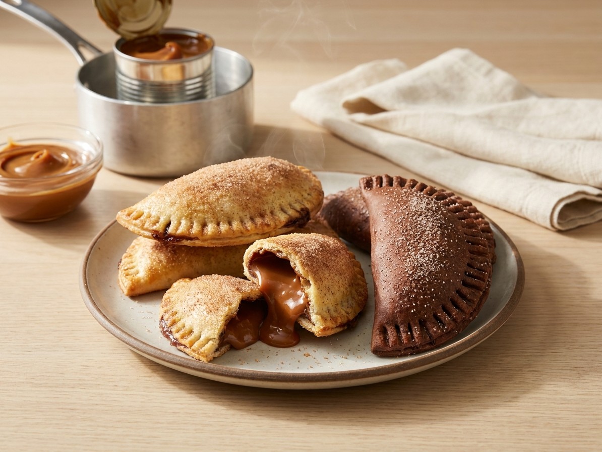 Chocolate Empanadas with Dulce de Leche