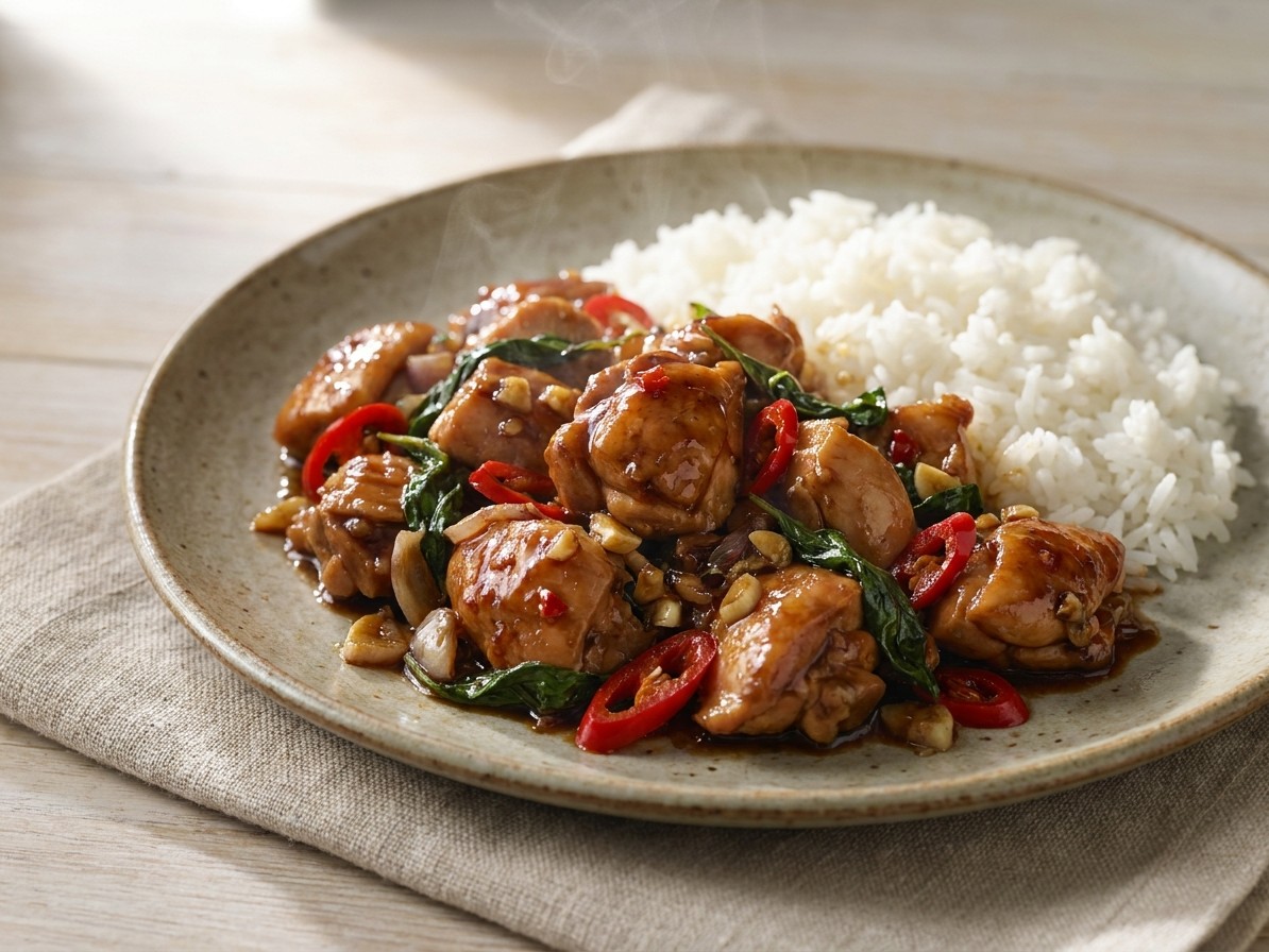 Thai Stir-Fried Chicken with Chilies and Basil
