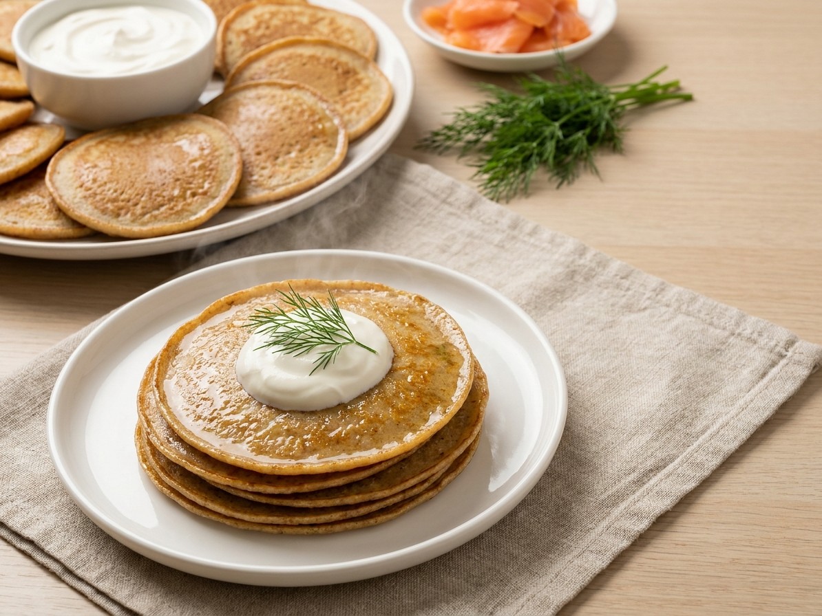 Russian Blini (Buckwheat Pancakes)