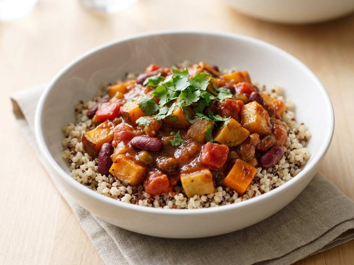Easy Veggie Chili with Roasted Vegetables