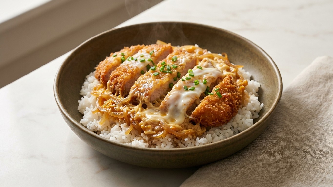 Japanese Katsudon (Pork Cutlet Rice Bowl)