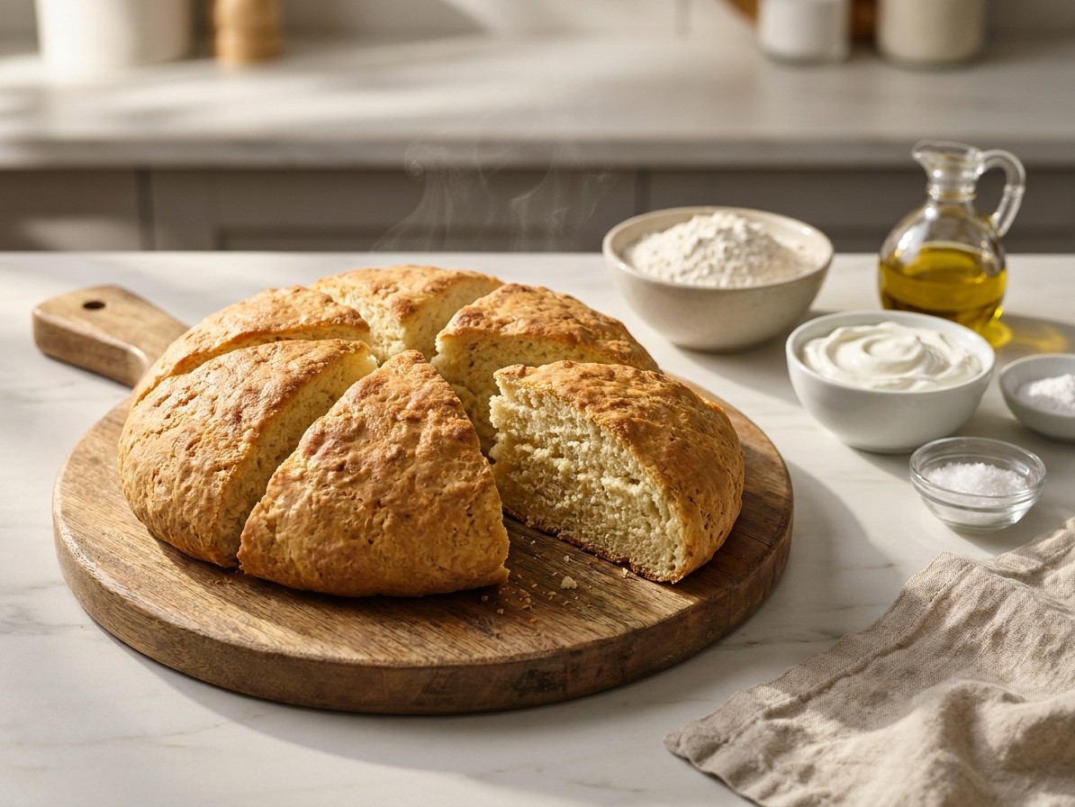 Albanian Kulac (Yogurt Soda Bread)