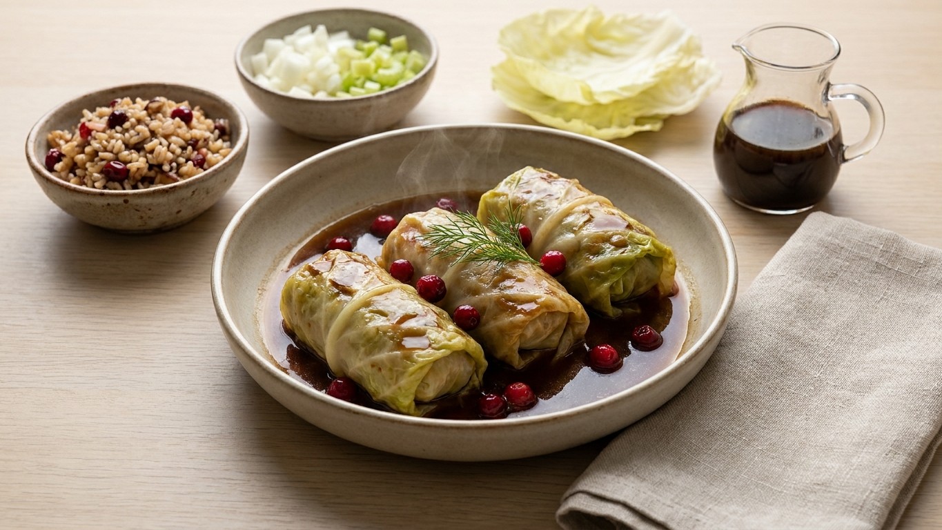Braised Stuffed Cabbage Rolls