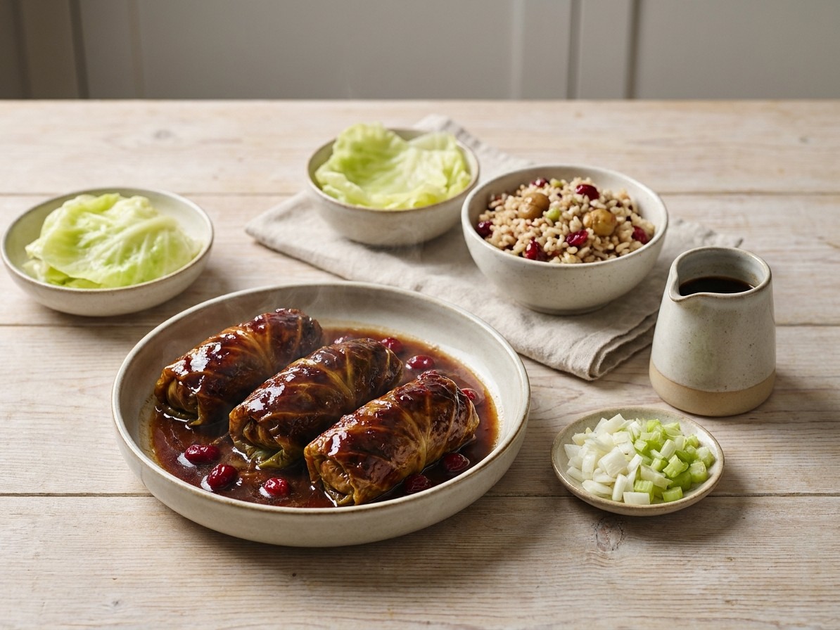Braised Stuffed Cabbage Rolls
